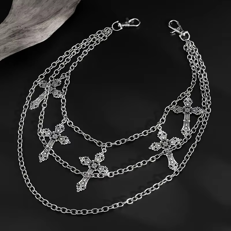 Body Jewelry Ends - Chaîne de pantalon punk en métal,