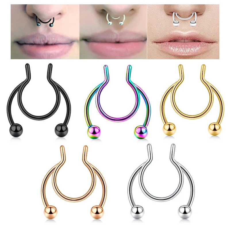 Body Jewelry Art - Faux anneau de nez en forme