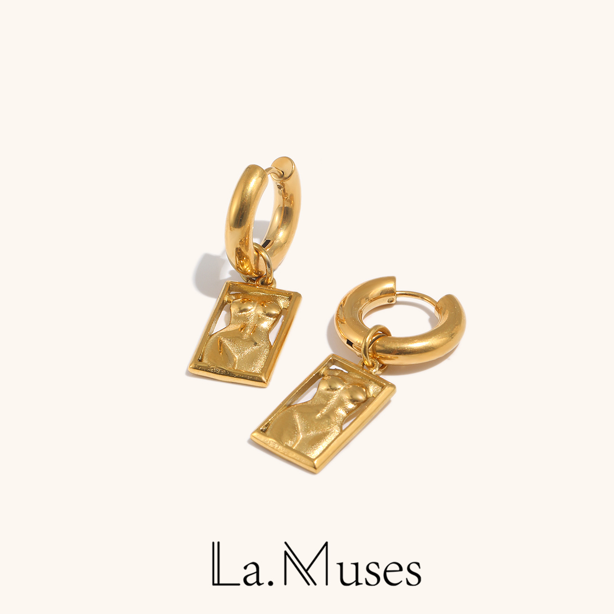 Body Jewelry La - La.Muses – boucles d'oreilles rectangulaires en