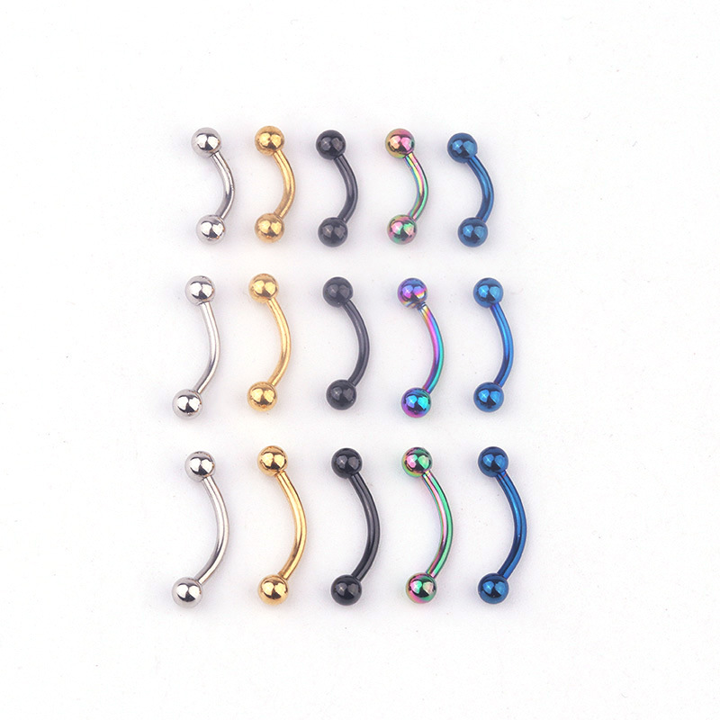 Eyebrow Curved Barbell - Lot de 5 barres courbées en