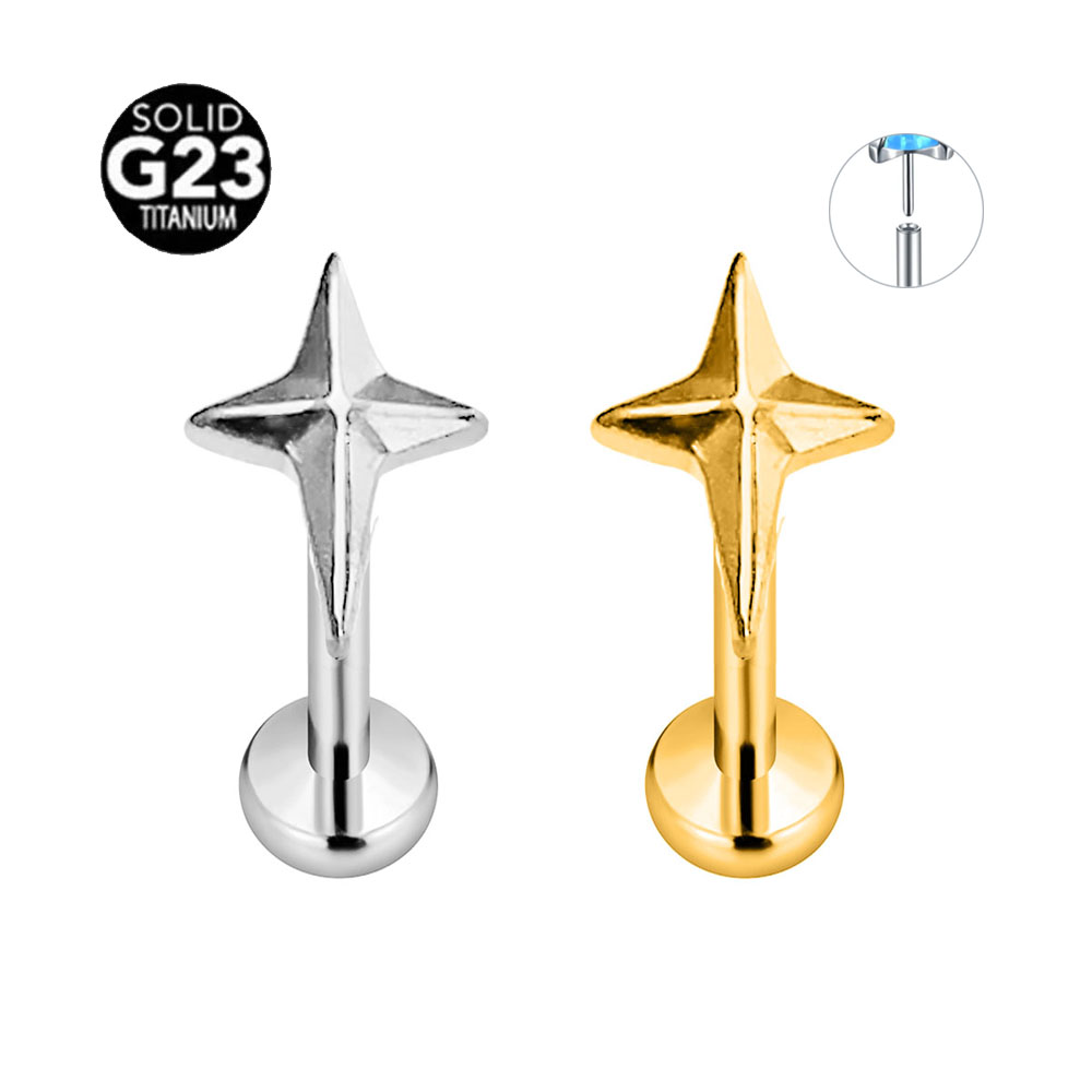 Body Jewelry Threadless - Boucle d'Oreille en Titane ASTM F136
