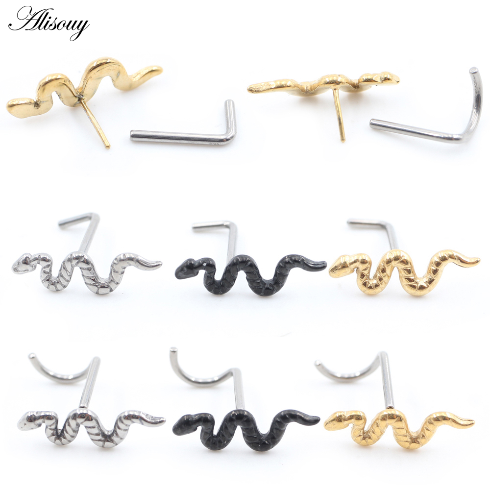 Body Jewelry Threadless - Alisouy-Boucles d'oreilles torsadées sans fil en