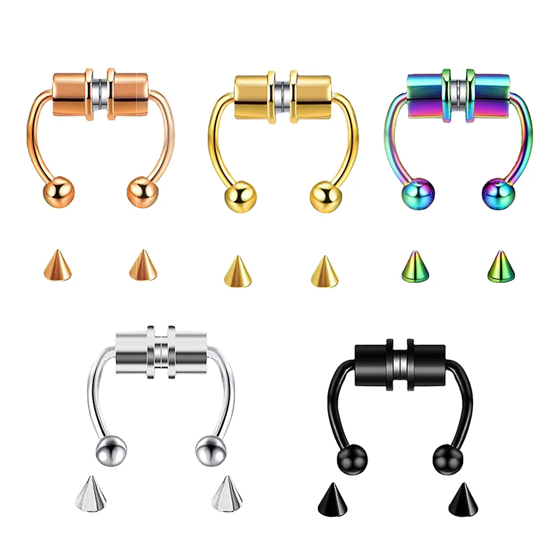 Body Jewelry Art - Faux Piercing nez anneau cerceau Septum