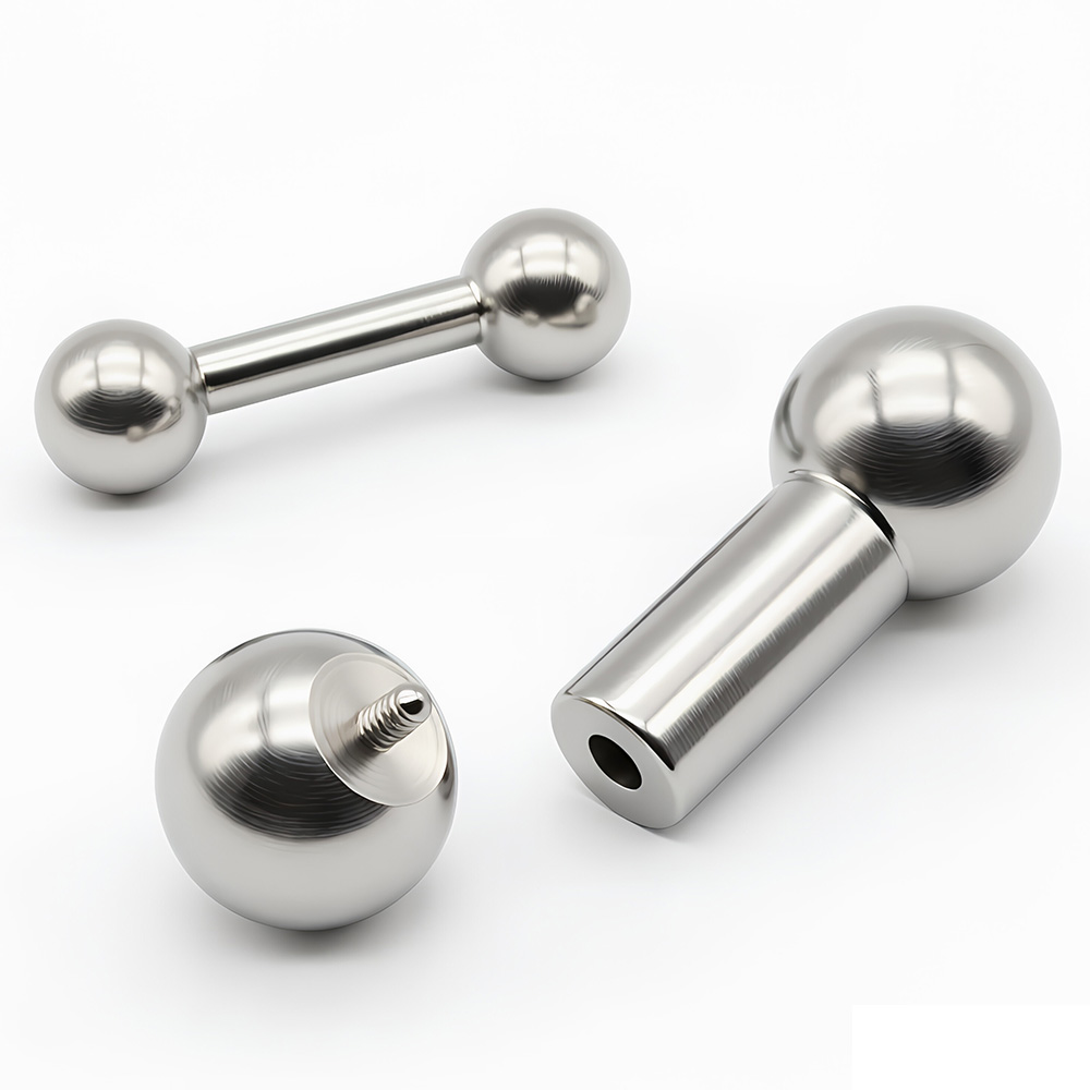 Body Jewelry Gauges - Piercing d'haltère droit en acier inoxydable,