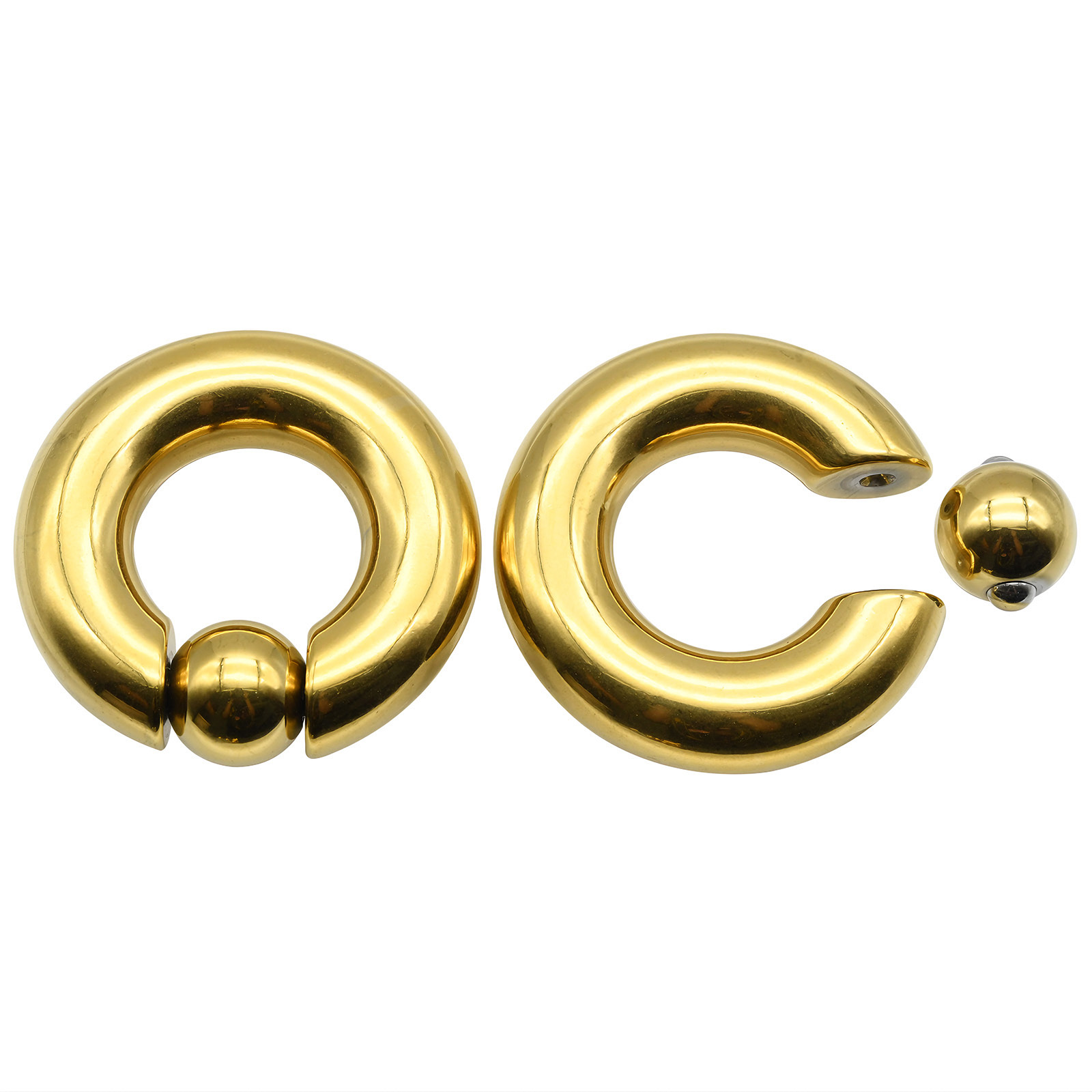 Body Jewelry Gauges - Anneaux de perles à ressort captifs