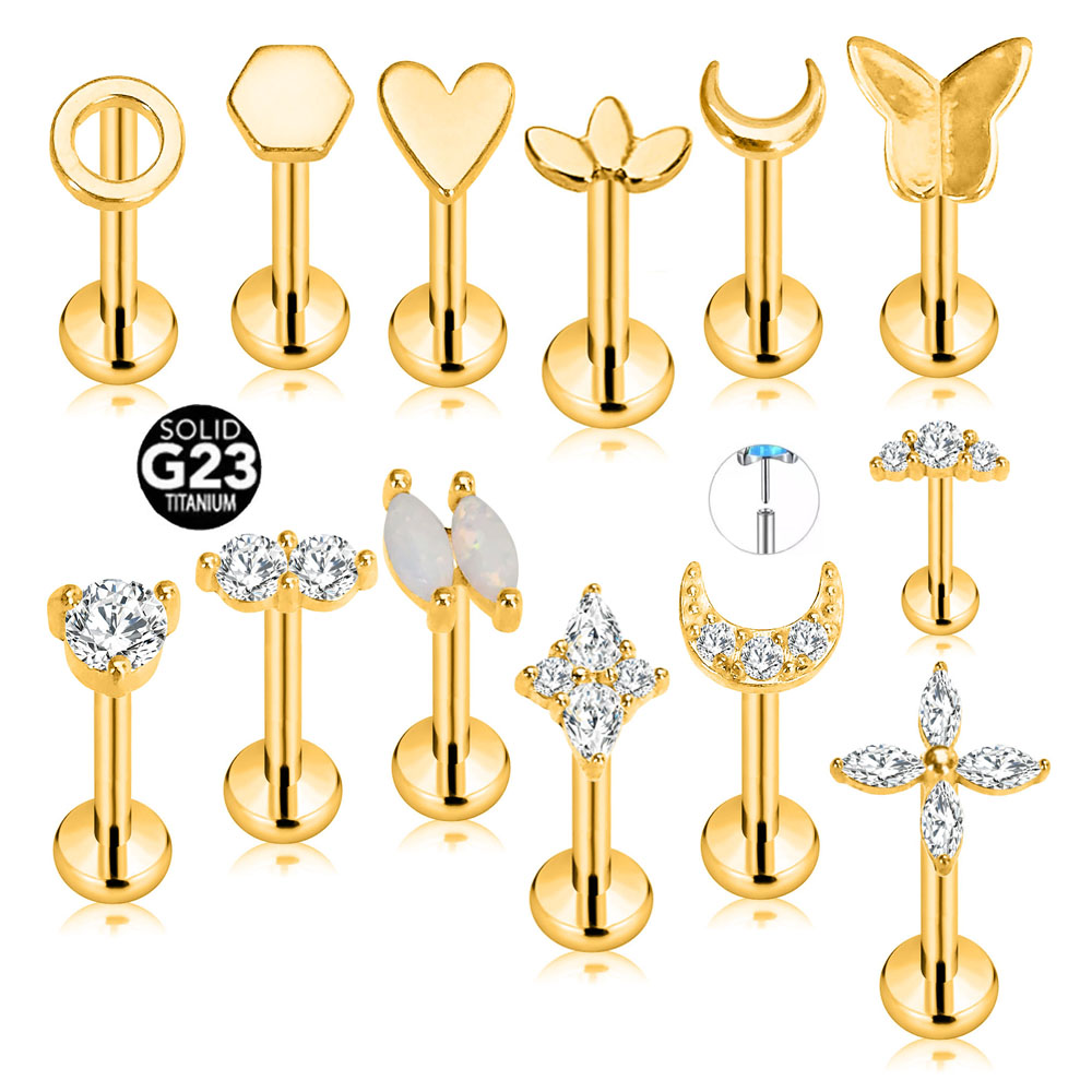 ASTM F136 G23 titane fleur éto - Body Jewelry Threadless avis et prix