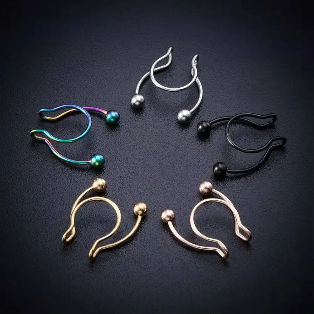 Faux anneau de nez en forme de - Body Jewelry Art avis et prix