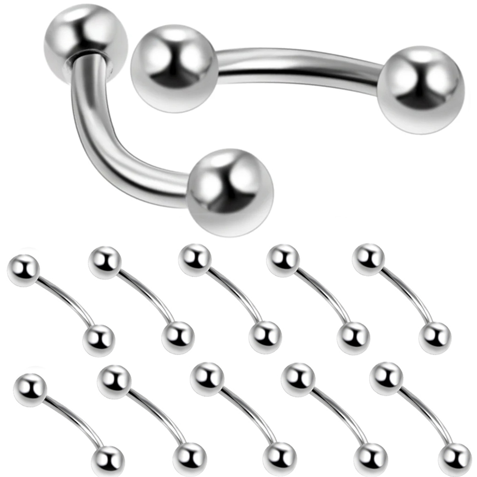 10 pièces/lot acier sourcil ba - Eyebrow Curved Barbell avis et prix