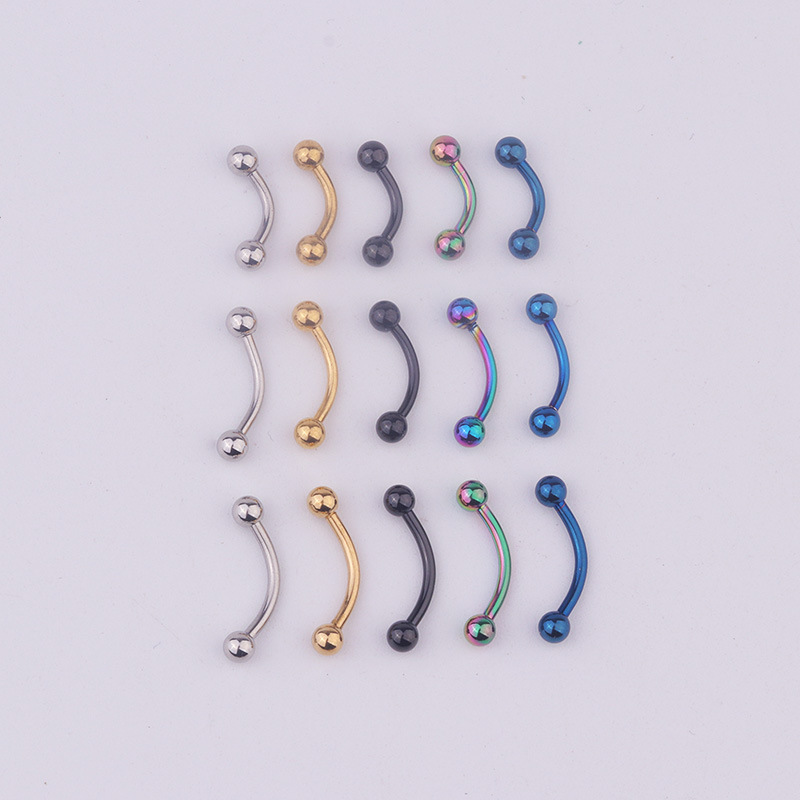Lot de 5 barres courbées en ac - Eyebrow Curved Barbell avis et prix