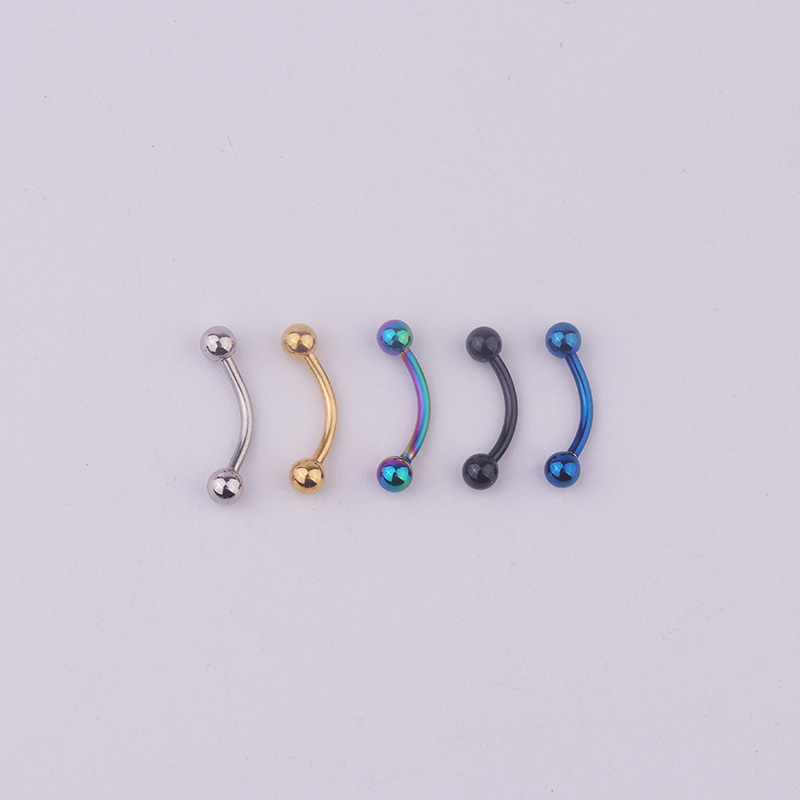 Lot de 5 barres courbées en ac - Eyebrow Curved Barbell avis et prix