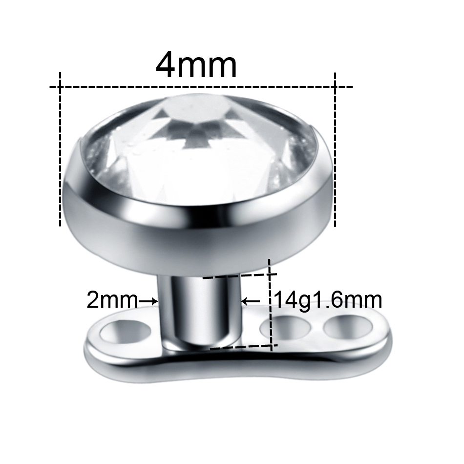G23 Titanium Dermal Piercings, - Body Jewelry La avis et prix