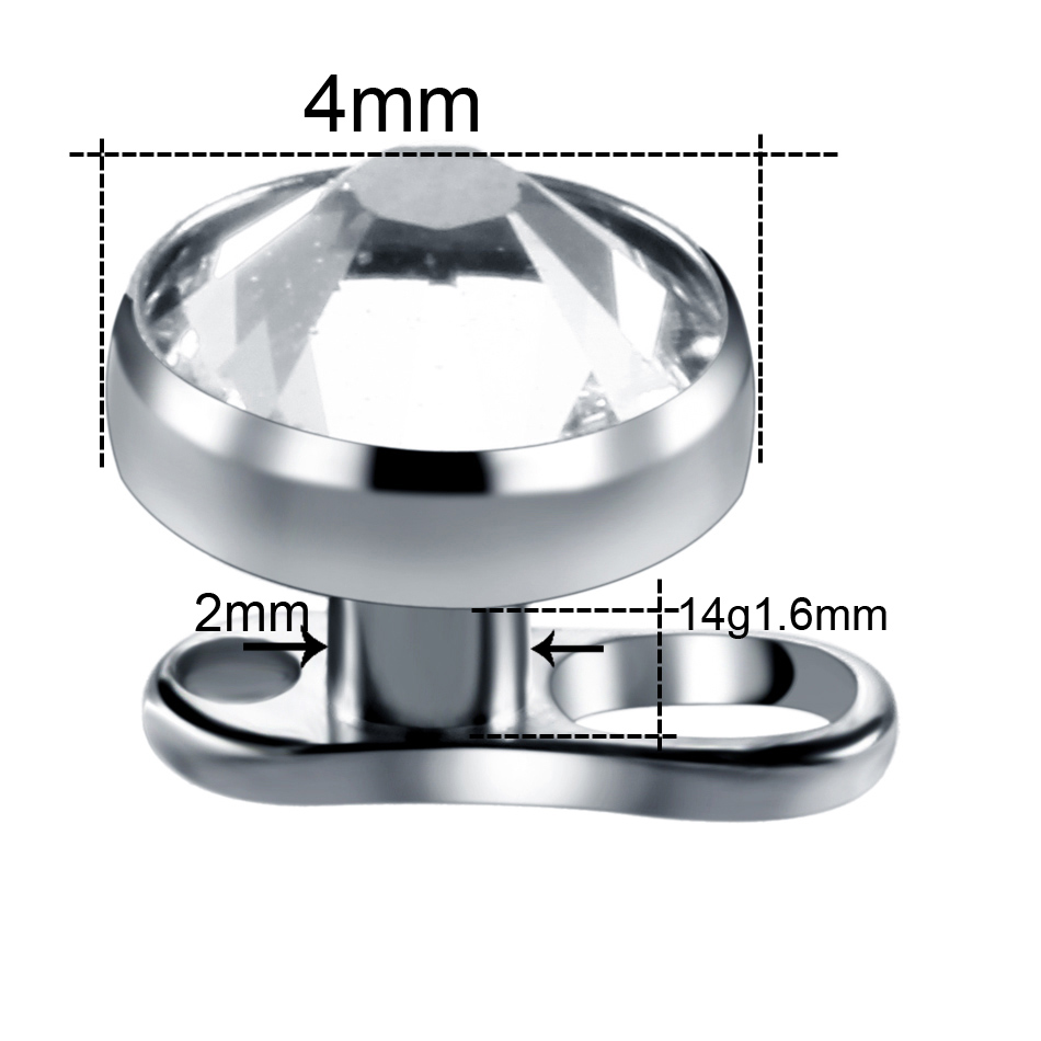 G23 Titanium Dermal Piercings, - Body Jewelry La avis et prix