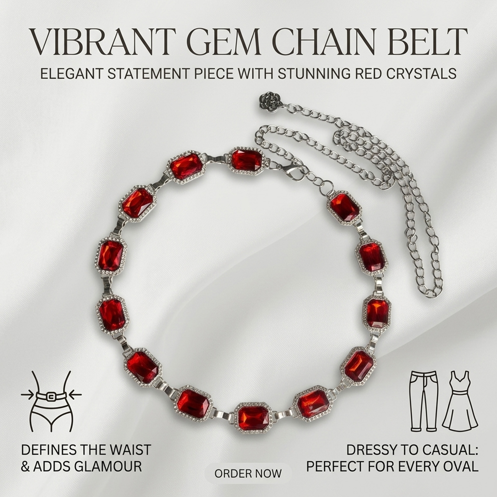 Chaîne de taille en strass car - Body Jewelry Art avis et prix