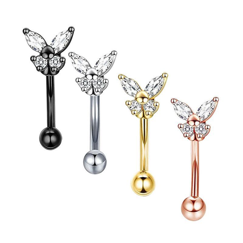 Bijoux de piercing Rook en or  - Eyebrow Curved Barbell avis et prix