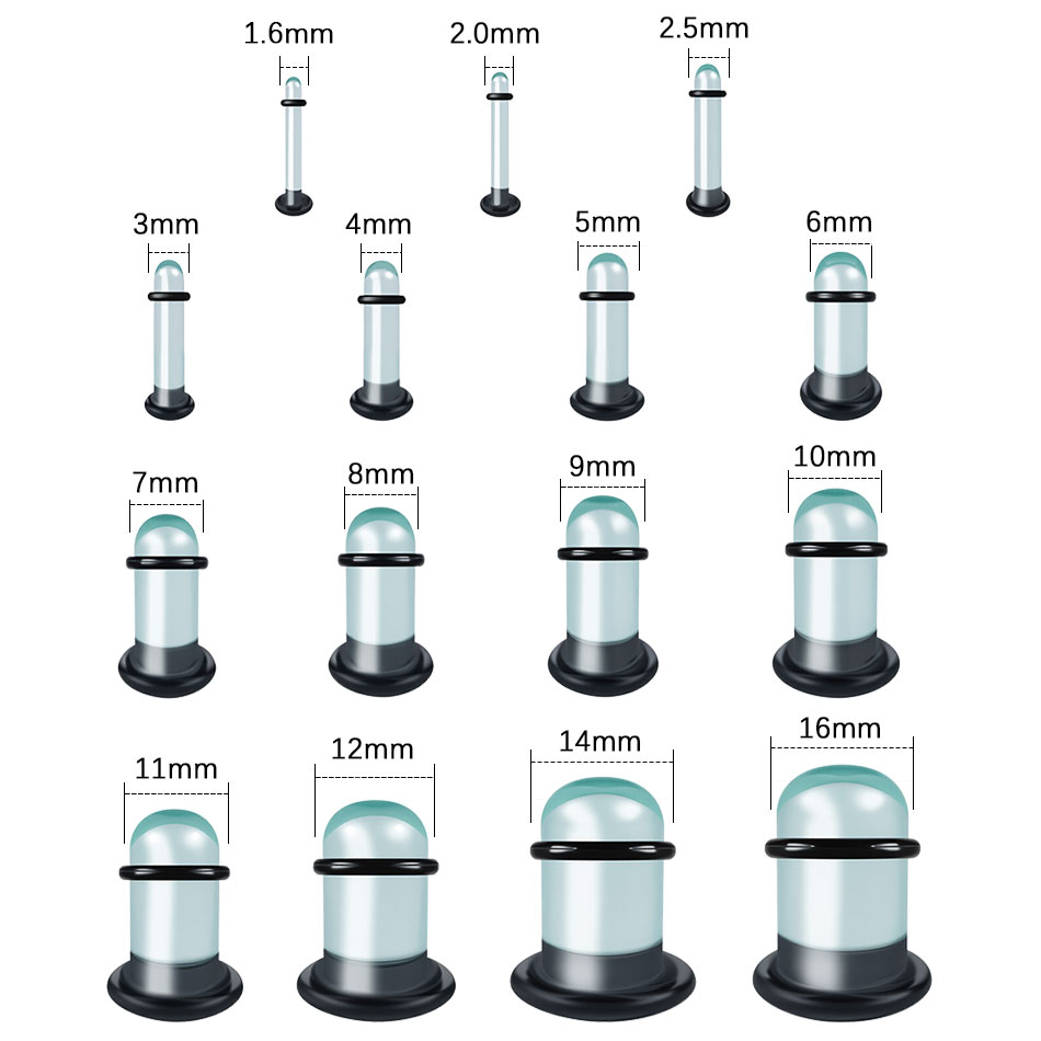 Jauges d'oreille en verre, Kit - Body Jewelry Gauges avis et prix