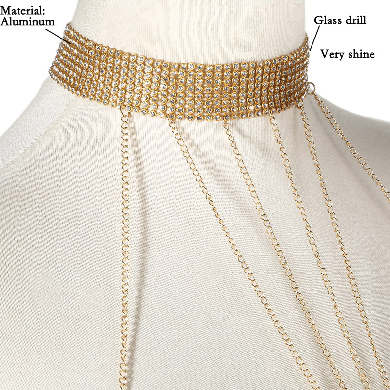 Chaîne de corps couleur or pou - Body Jewelry Ends avis et prix