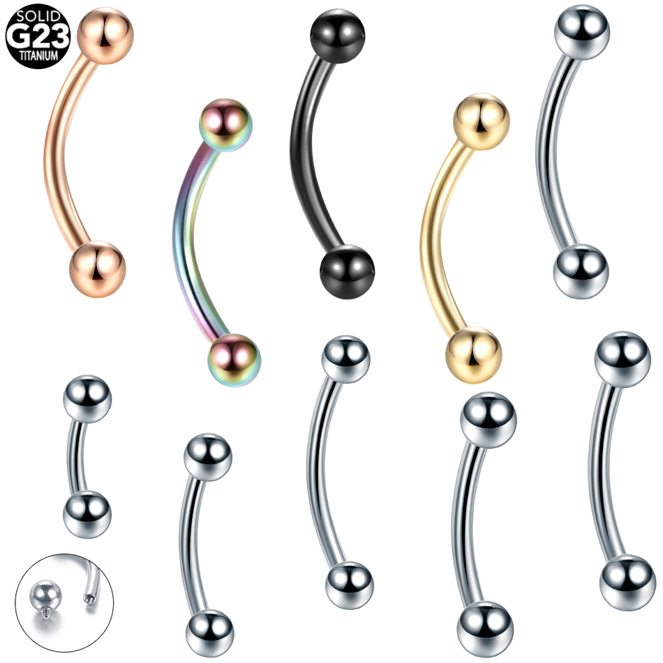 10 pièces/lot G23 titane sourc - Eyebrow Curved Barbell avis et prix