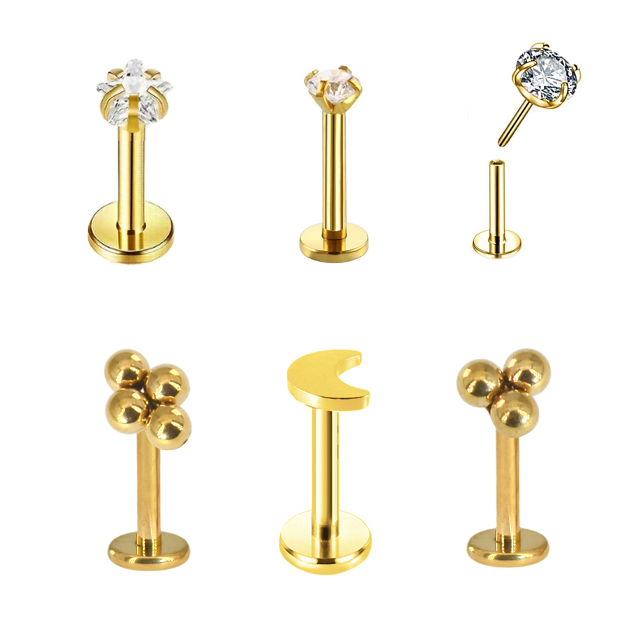 Piercing Labret sans fil, géné - Body Jewelry Threadless avis et prix
