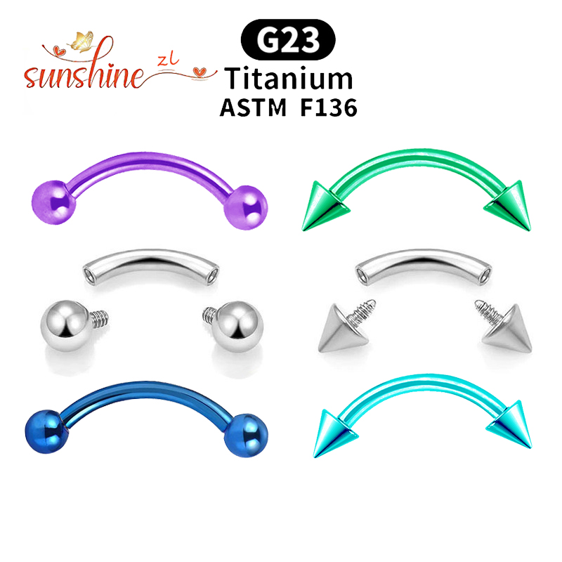 2 pièces filetage interne G23  - Eyebrow Curved Barbell avis et prix
