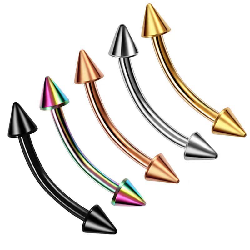 2 pièces titane acier sourcil  - Eyebrow Curved Barbell avis et prix