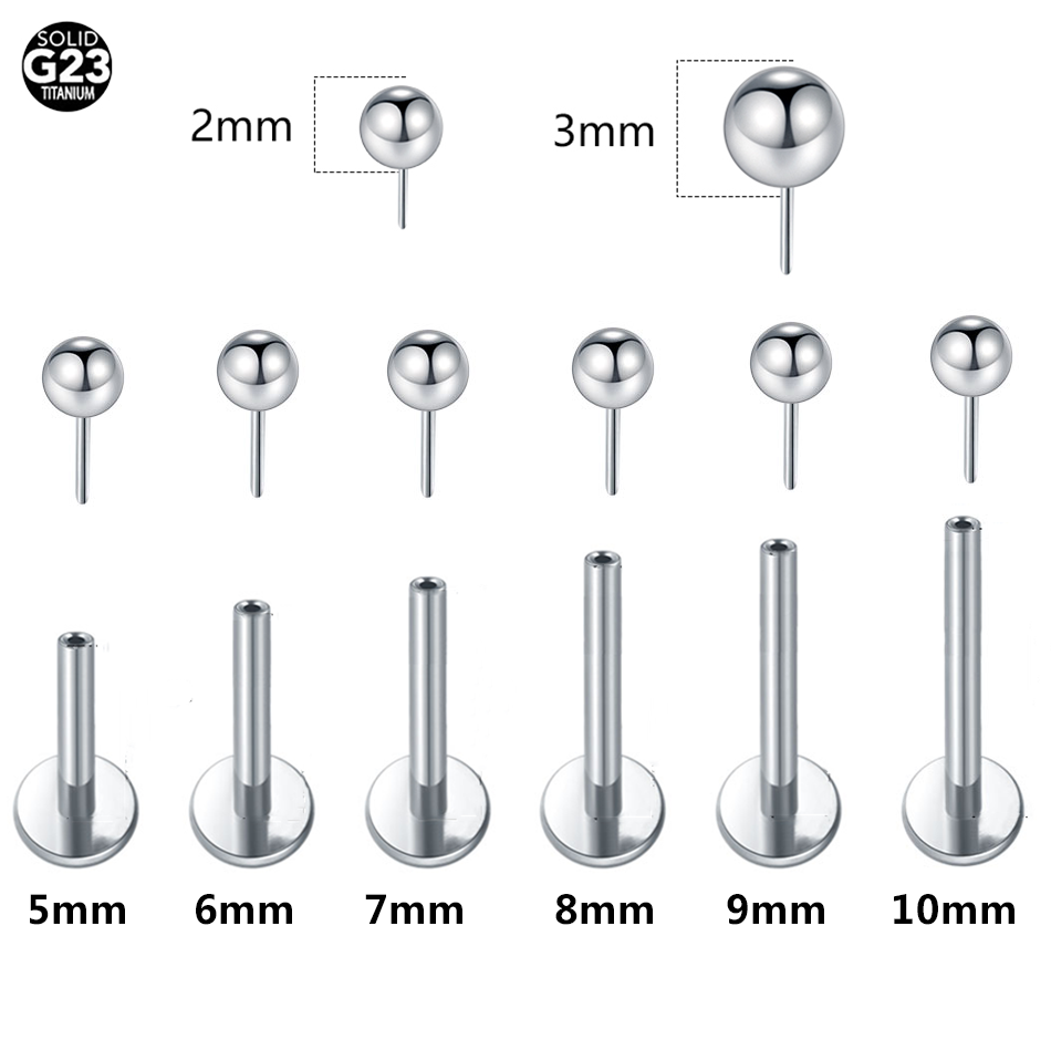 1/10 pièces titane Push-in bou - Body Jewelry Threadless avis et prix