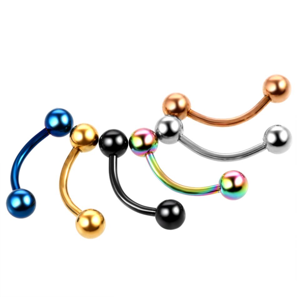 Lot de 2 pièces en titane anod - Eyebrow Curved Barbell avis et prix