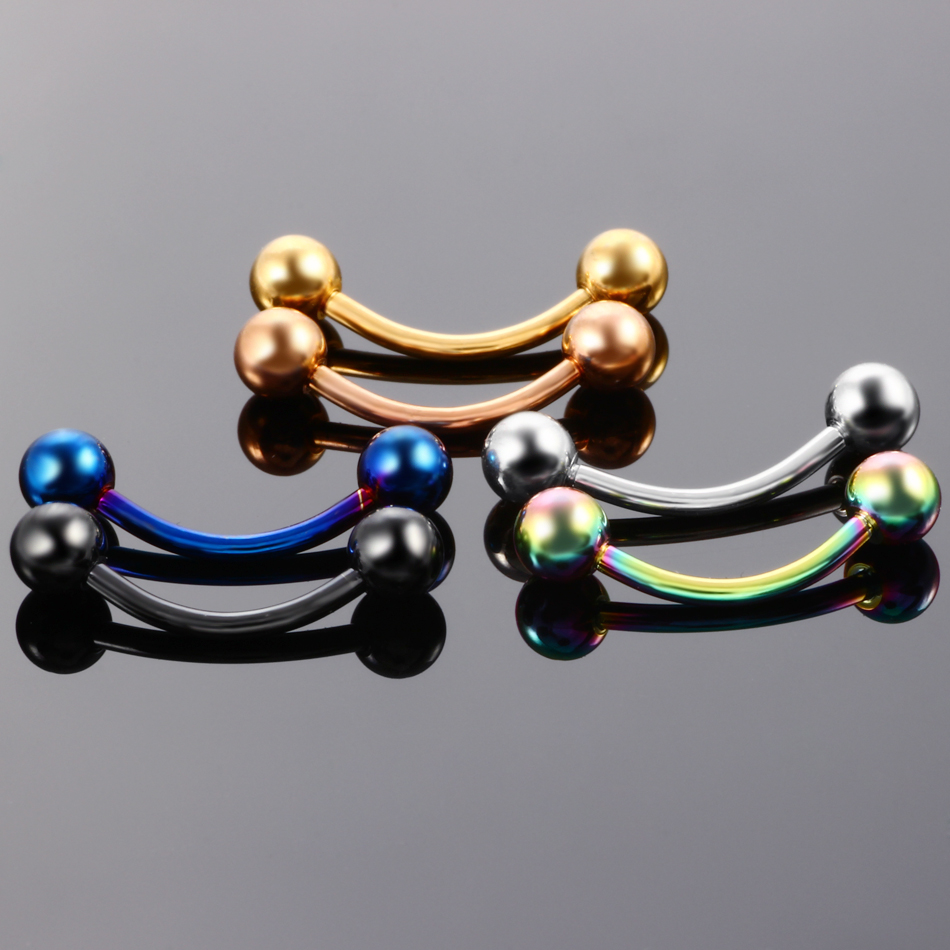 Lot de 2 pièces en titane anod - Eyebrow Curved Barbell avis et prix