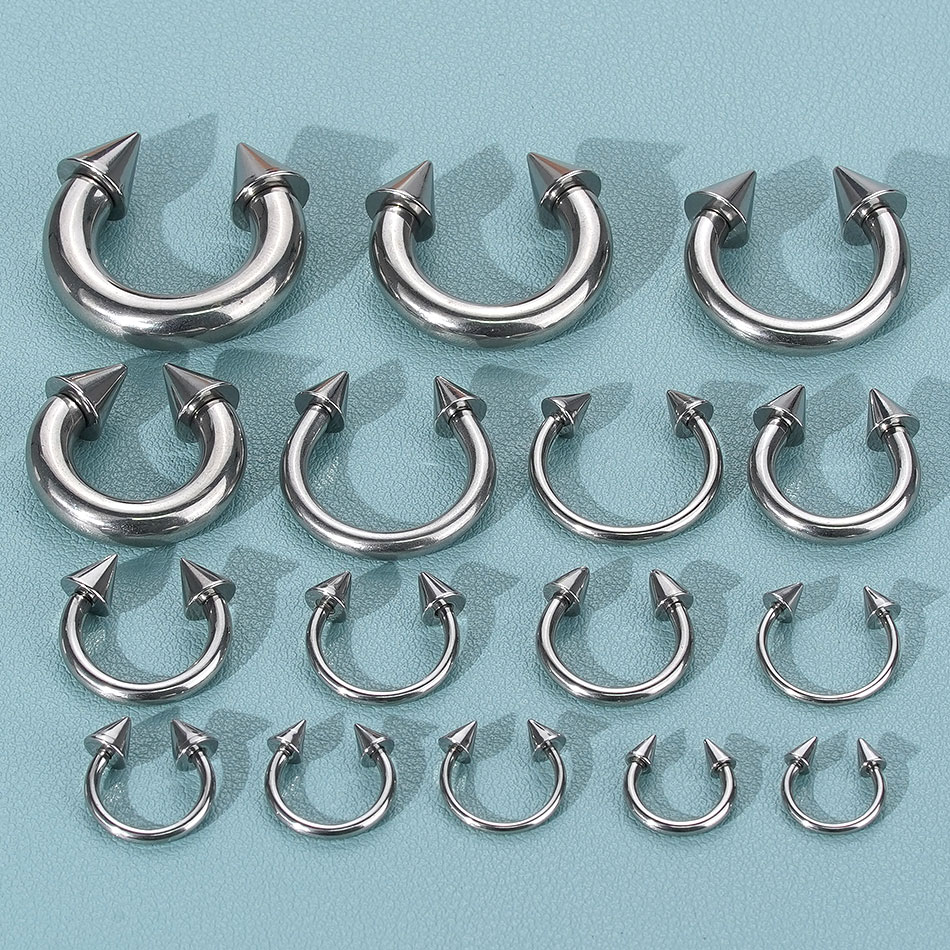 Anneau en fer à cheval en acie - Body Jewelry Gauges avis et prix