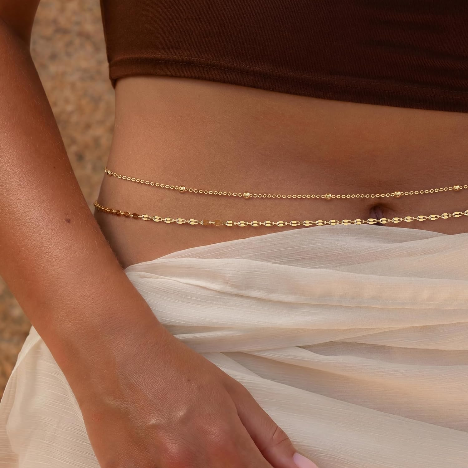 Chaîne de taille plaquée or 14 - Body Jewelry Ends avis et prix